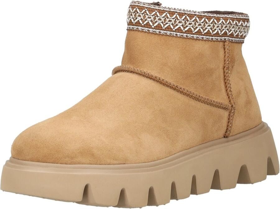 RRieker R-Rieker Winterlaarzen Plateauzolen enkellaarsjes met textielen rand in ethno-look