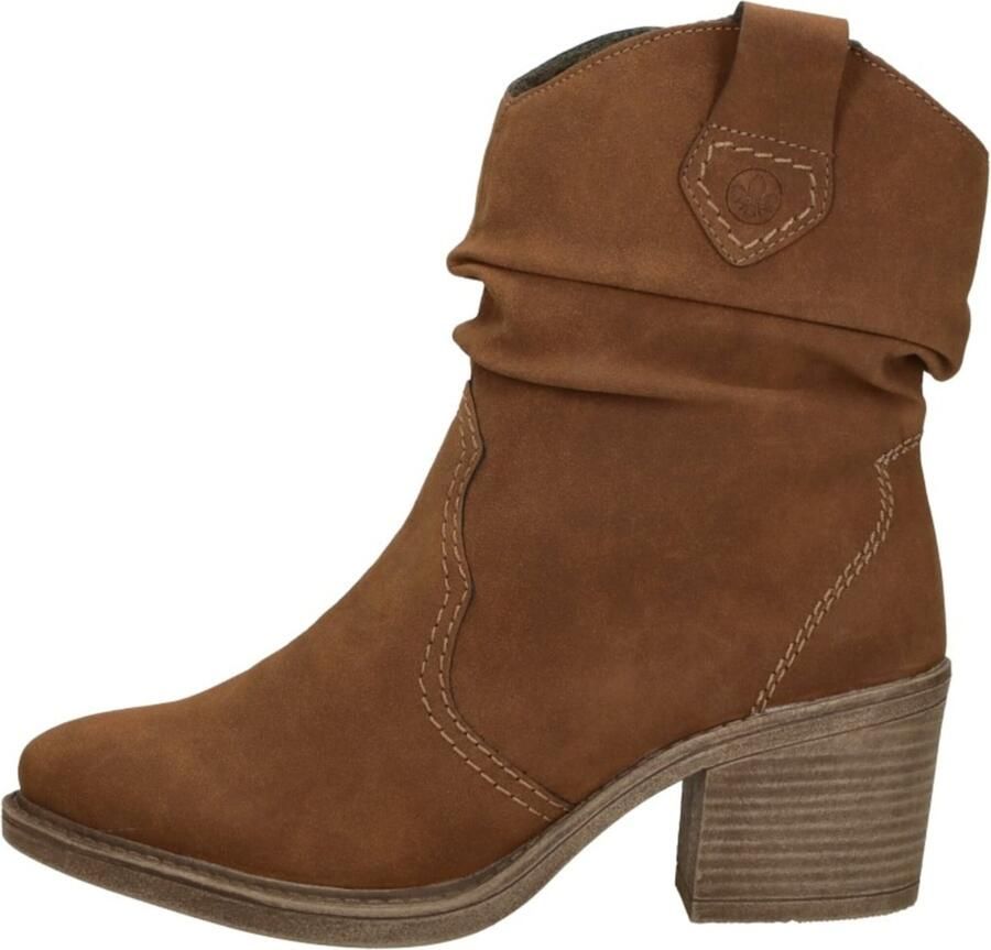 Rieker Cowboylaarsjes cowboystiefeletten laarzen hakken met geraffte slouchy schacht