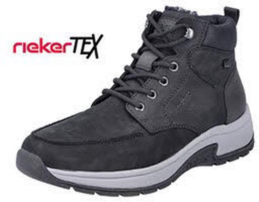 Rieker heren veterschoenen halve schoenen zakelijke schoenen leren schoenen 13200-00 zwart - Foto 14