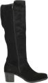 Rieker Zwarte Elastische Kniehoge Laars Klassieke Stijl Black Dames - Zwart