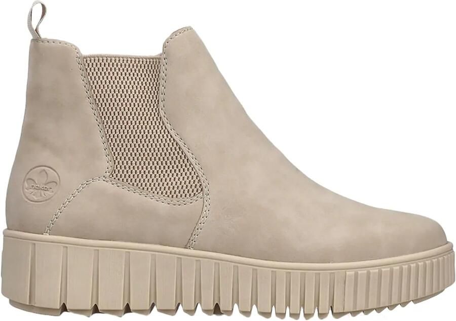 Rieker Winterlaarzen Chelseaboots plateausneaker enkellaars ritssluiting en stretch