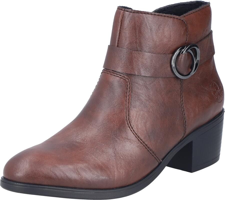 Rieker art 73975-25 enkellaars cognac met rits - Foto 9