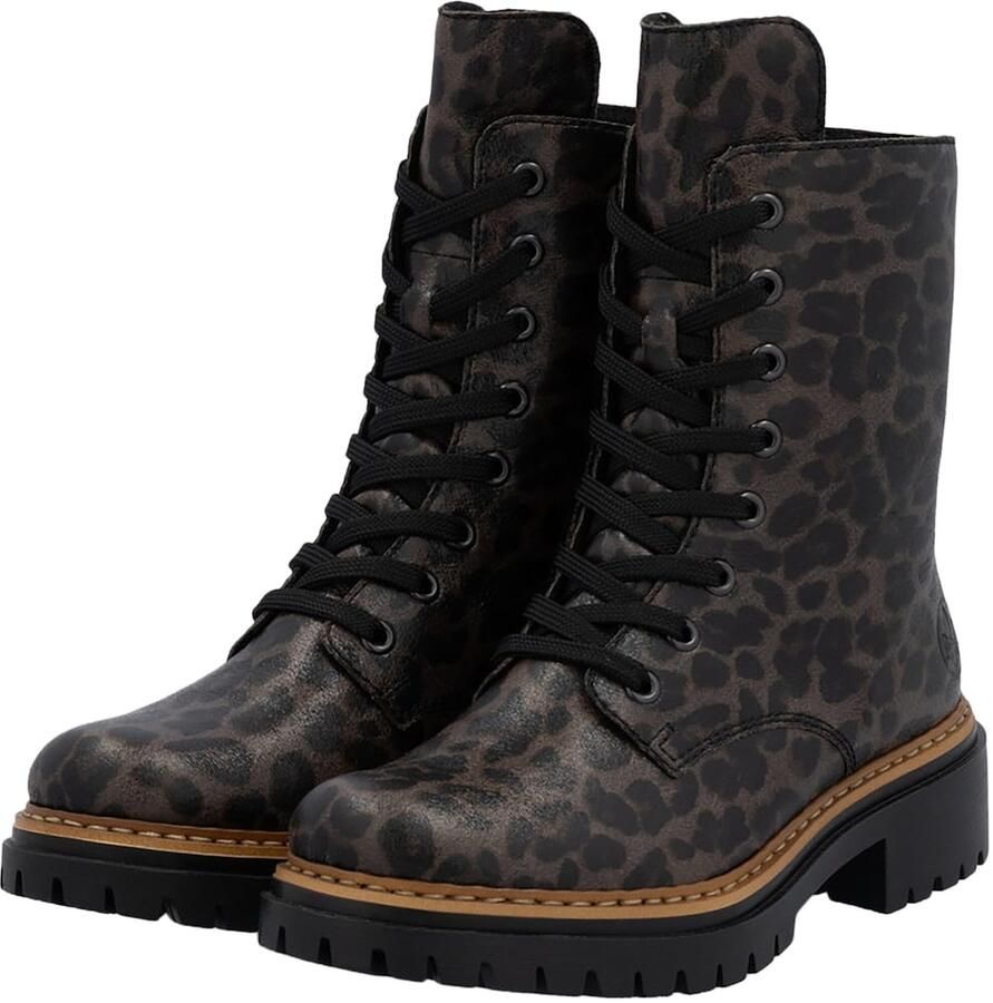 Rieker Veterschoenen Veterenkellaars profielzool met contrasterende zoolrand - Foto 2