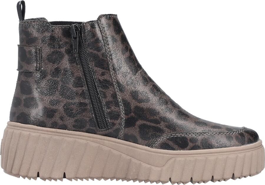 Rieker Chelsea-laarzen voor dames luipaardprint grijs