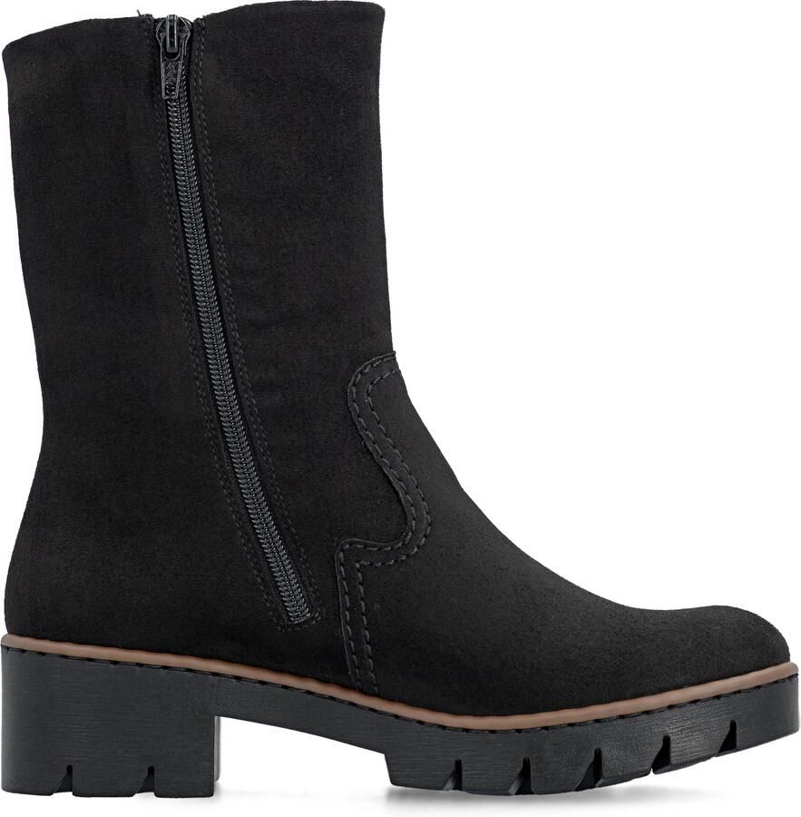 Rieker dames enkellaarsjes X5781-00 zwart