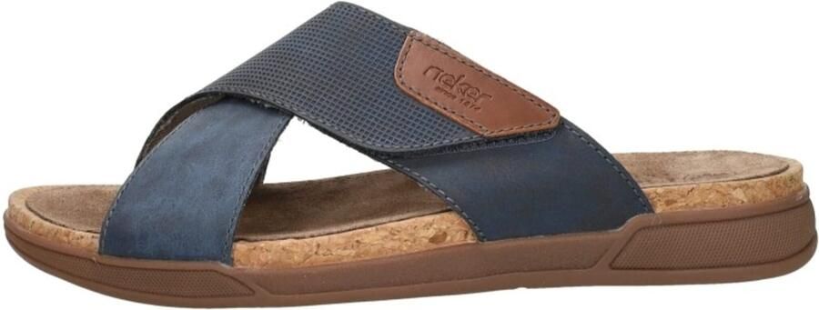 Rieker Huisschoen 'Open Teen' blauw