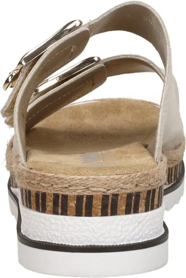 Rieker Slippers sleehak zomerschoen slippers met jute-omranding aan de loopzool - Foto 18