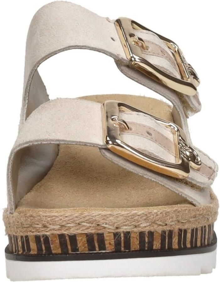 Rieker Slippers sleehak zomerschoen slippers met jute-omranding aan de loopzool - Foto 17