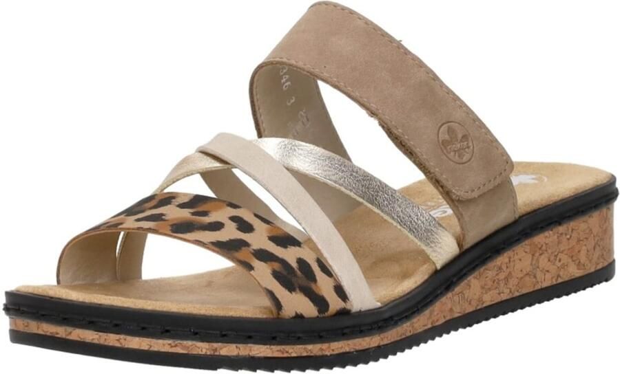 Rieker Slipper V3652-62 Beige Combi Zacht Voetbed - Foto 2