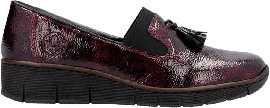 Rieker Instappers 'Softlack-Slipper' rood - Foto 6