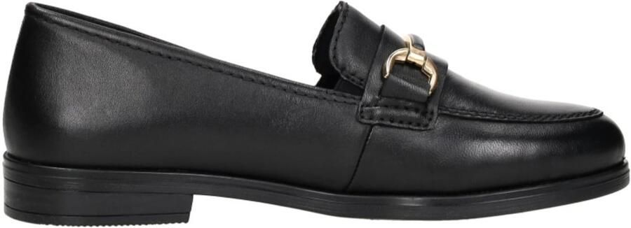Rieker 46262-01 zwart instapper bitje dames leer