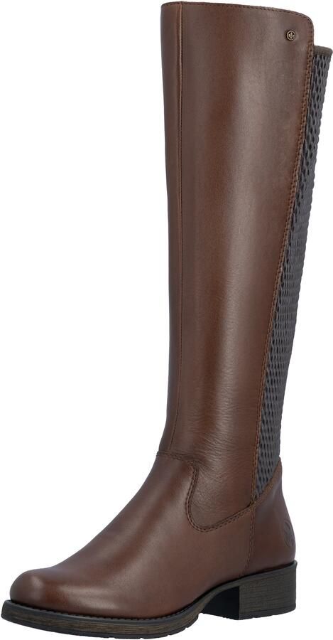 Rieker art Z9591 29 bruin leer stretch kuit rits dames - Foto 11
