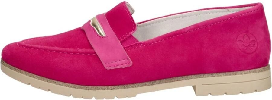 Rieker Fuchsia Suède Loafer met Leren Voetbed Pink Dames - Foto 8