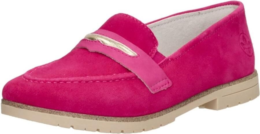 Rieker Fuchsia Suède Loafer met Leren Voetbed Pink Dames - Foto 9