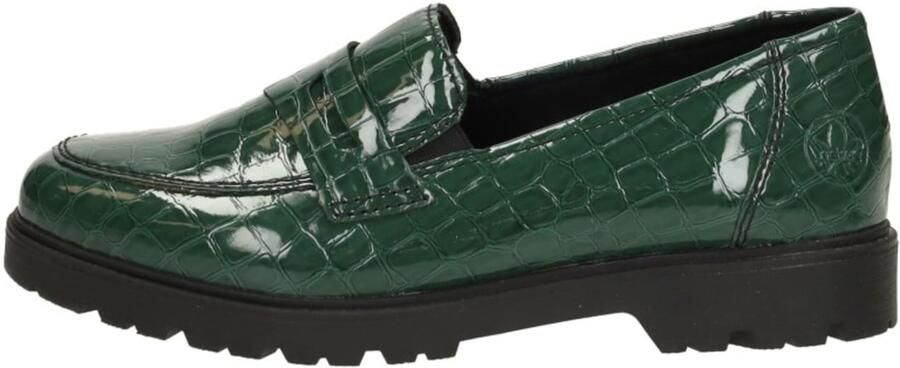 Rieker Groene Animal Print Loafer Instapper Green Dames - Foto 5