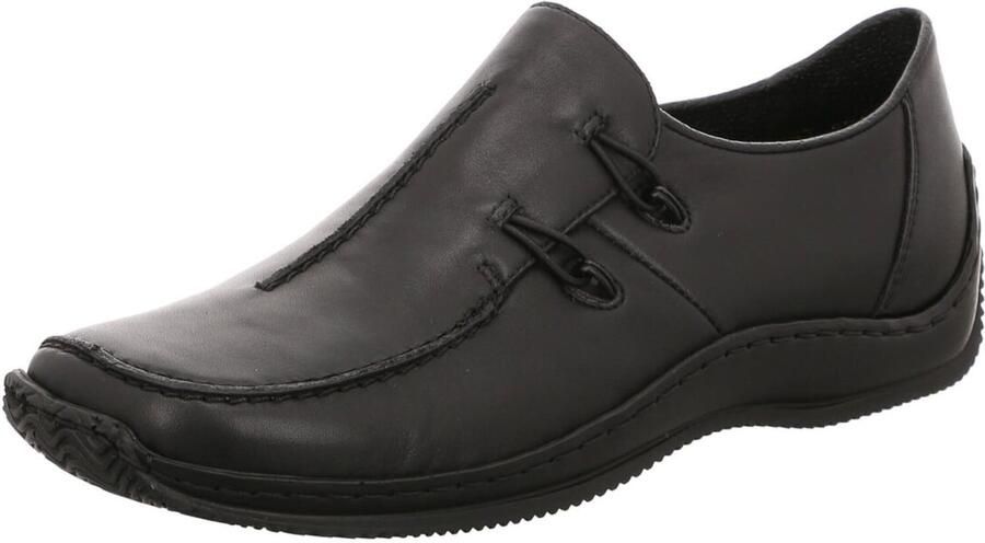 Rieker Mocassins 'Slipper Damen L175100 Kunststoff (Synthetik) in schwarz' zwart