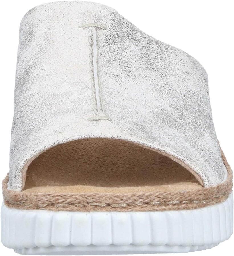 Rieker Slippers sleehak zomerschoen slippers met jute-omranding aan de loopzool - Foto 15