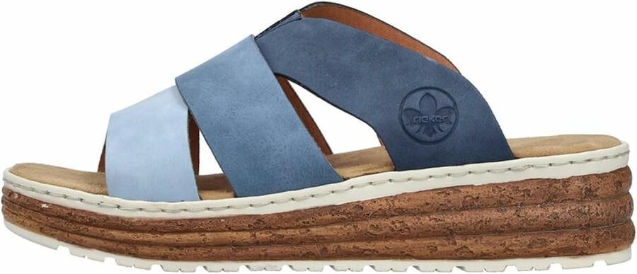 Rieker dames muiltjes blauw comfort wijdte - Foto 3