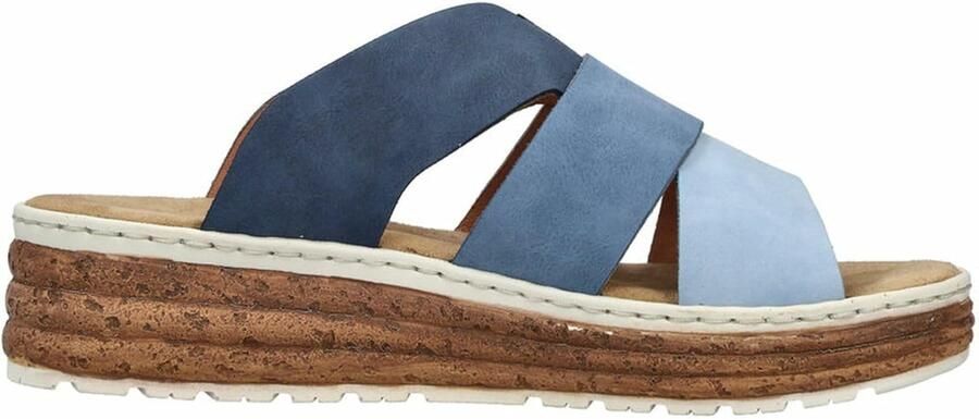 Rieker dames muiltjes blauw comfort wijdte - Foto 5