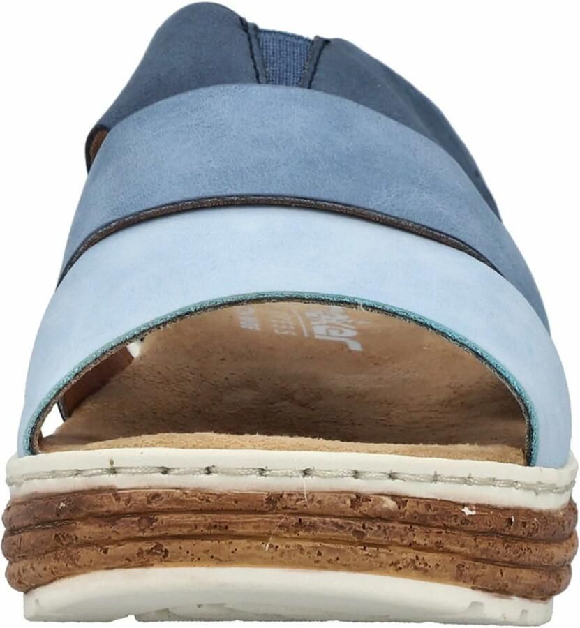 Rieker dames muiltjes blauw comfort wijdte - Foto 4