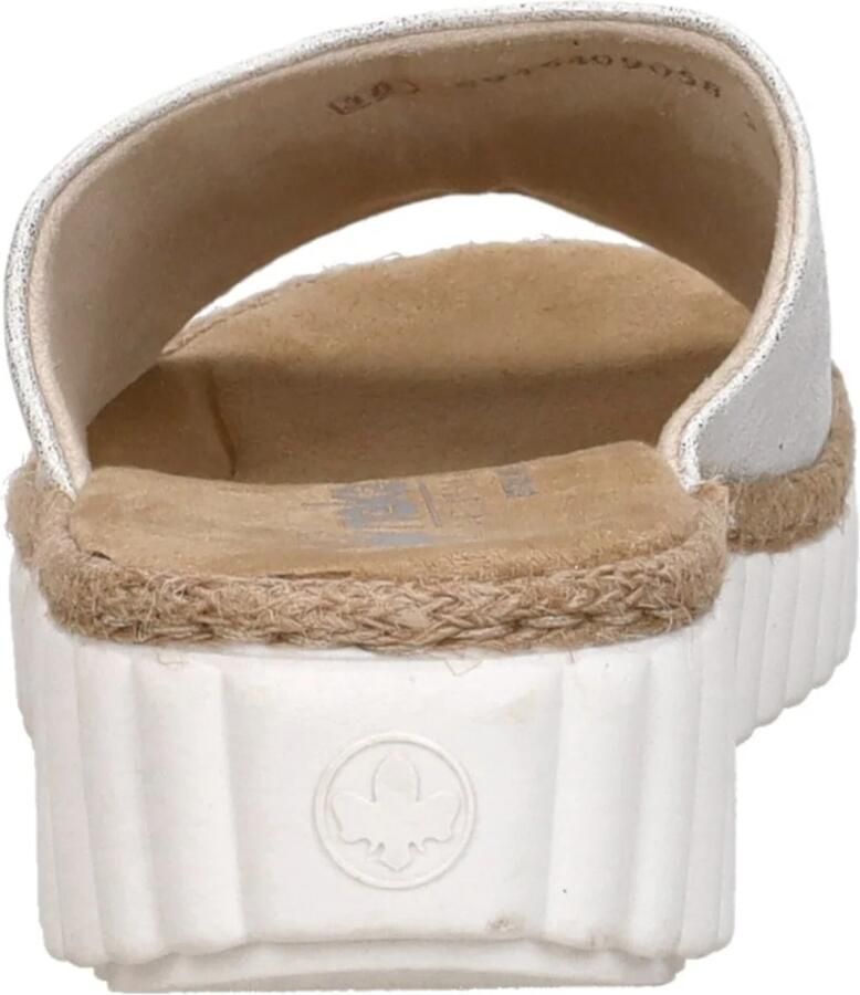 Rieker Slippers sleehak zomerschoen slippers met jute-omranding aan de loopzool - Foto 16