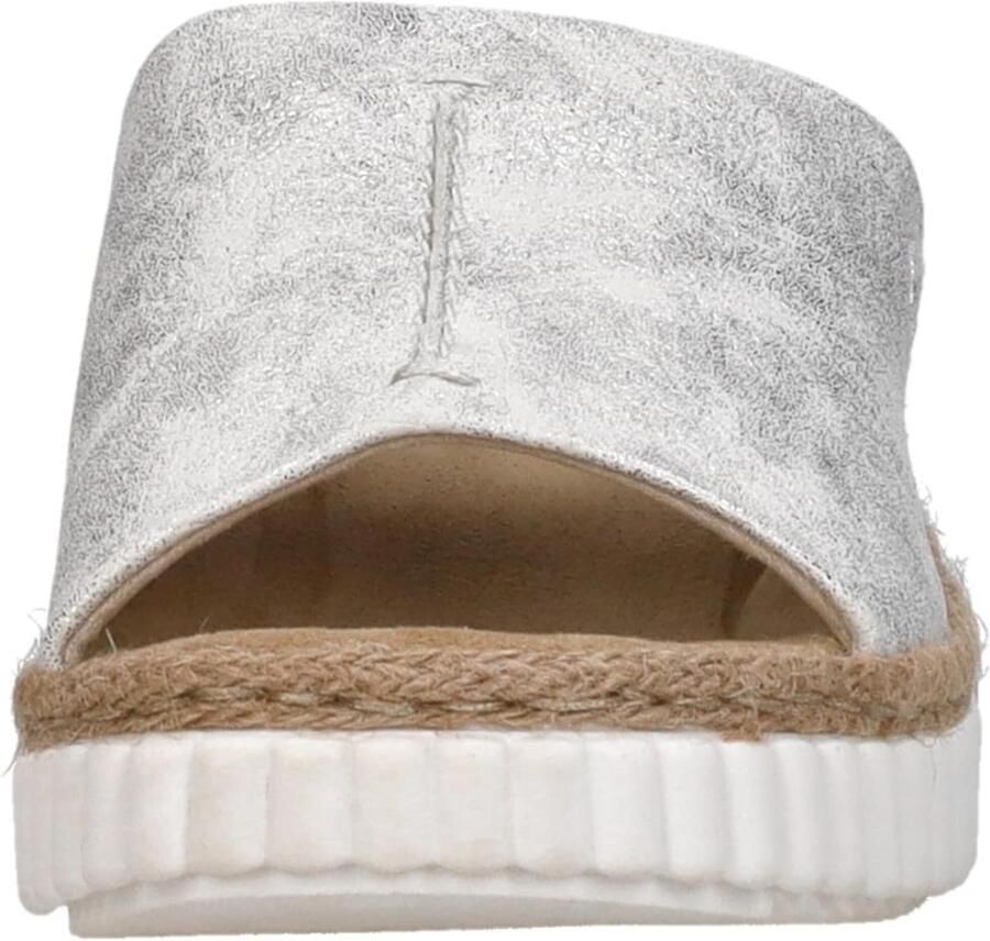Rieker Slippers sleehak zomerschoen slippers met jute-omranding aan de loopzool - Foto 14