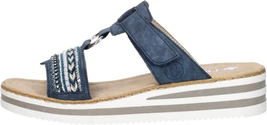 Rieker -Dames blauw slippers & muiltjes - Foto 5