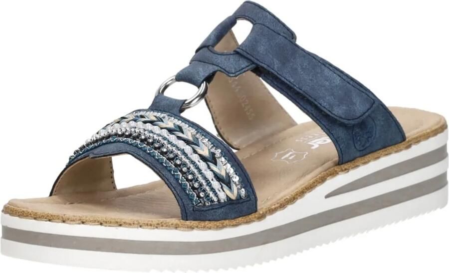 Rieker -Dames blauw slippers & muiltjes - Foto 2