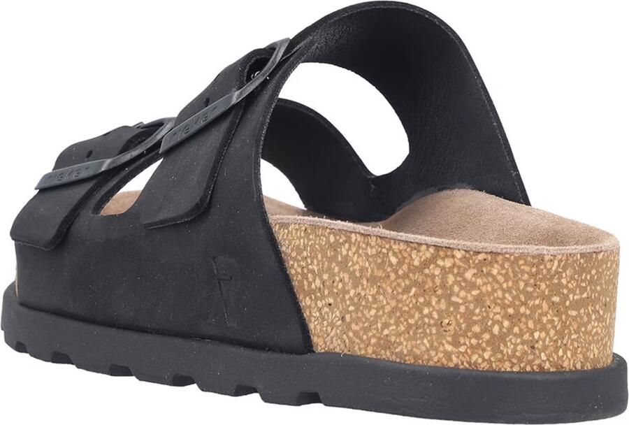 Rieker damesslippers V3190-01 met voetbed dames leer zwart - Foto 6