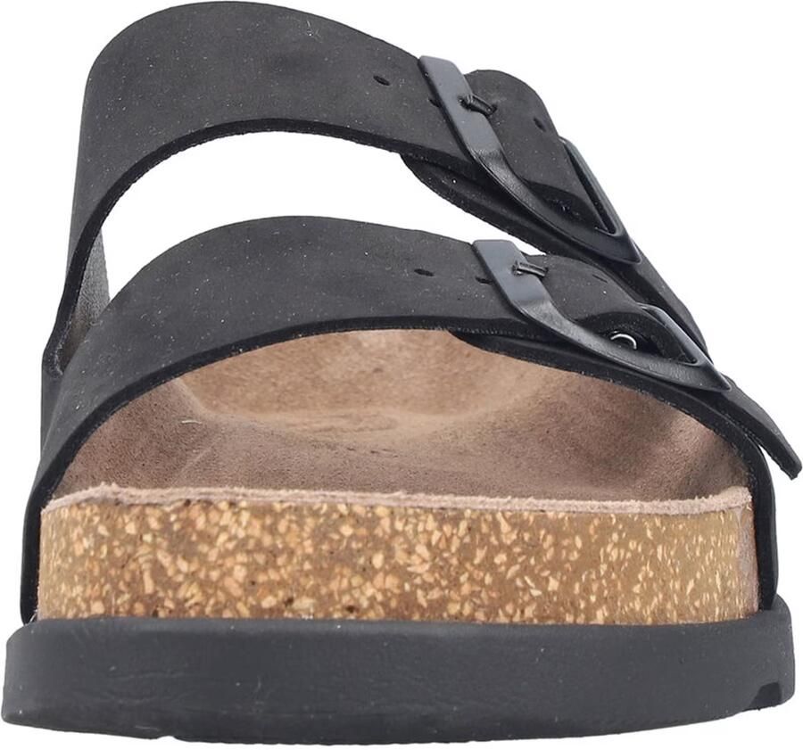 Rieker damesslippers V3190-01 met voetbed dames leer zwart - Foto 5