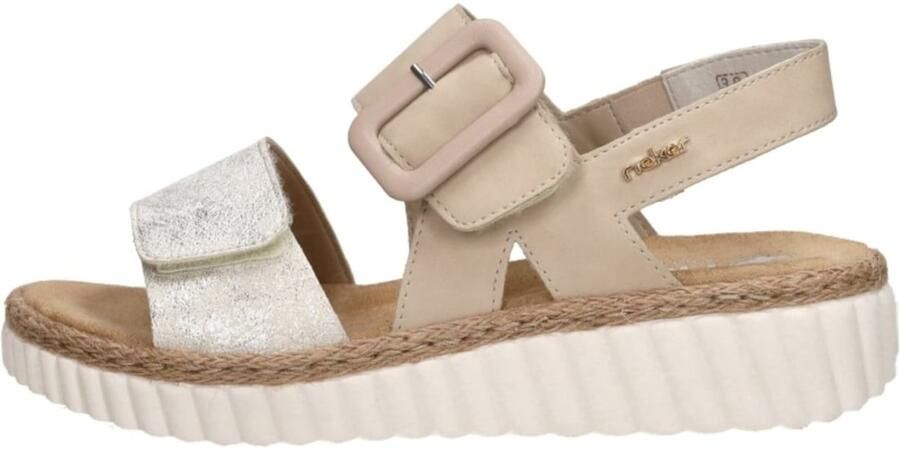 Rieker Sandalen zomerschoen sandaal sleehak met twee klittenbandsluitingen - Foto 6