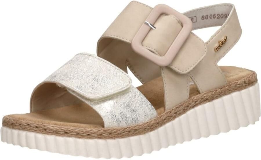 Rieker Sandalen zomerschoen sandaal sleehak met twee klittenbandsluitingen - Foto 9