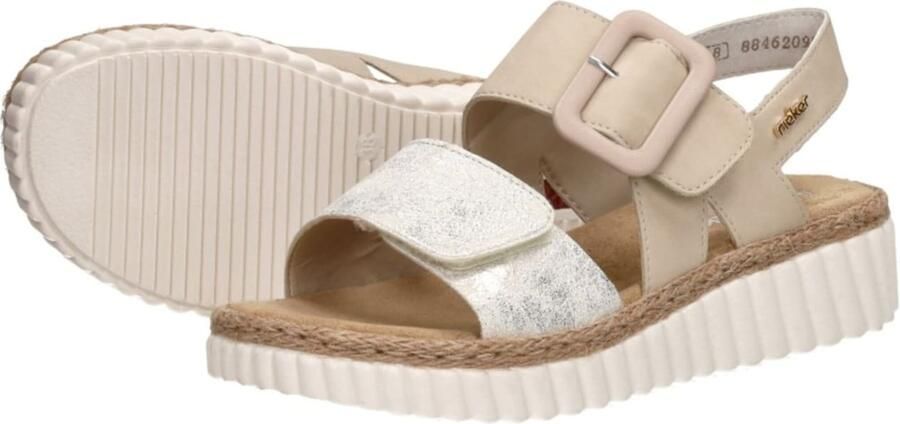 Rieker Sandalen zomerschoen sandaal sleehak met twee klittenbandsluitingen - Foto 10