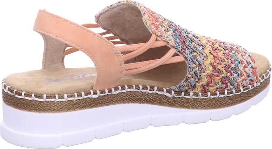 Rieker Sandalen zomerschoen sandaal sleehak in modieuze vlecht-look - Foto 10