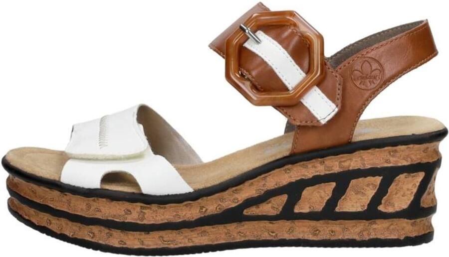Rieker Trendy Platform Sandaal met gesp Multicolor Dames - Foto 2