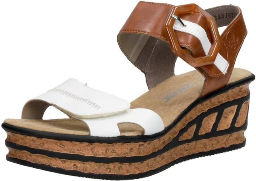 Rieker Trendy Platform Sandaal met gesp Multicolor Dames - Foto 5