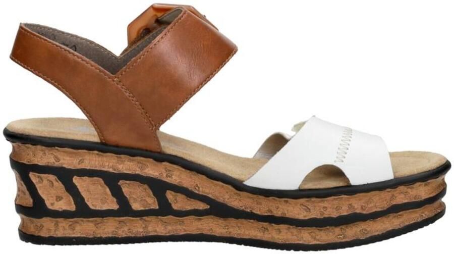 Rieker Trendy Platform Sandaal met gesp Multicolor Dames - Foto 7
