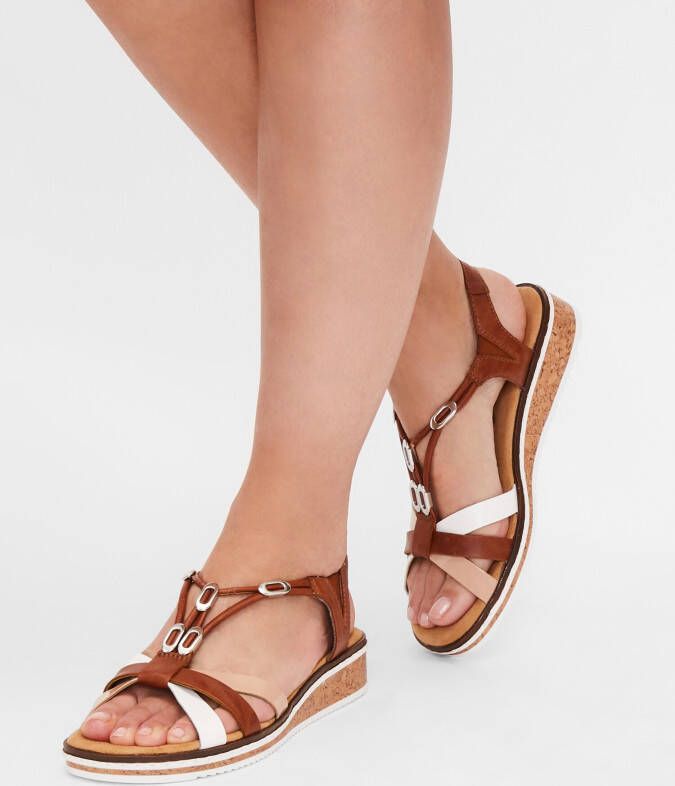 Rieker Sandalen zomerschoen sandaal sleehak met accessoires versierd - Foto 7