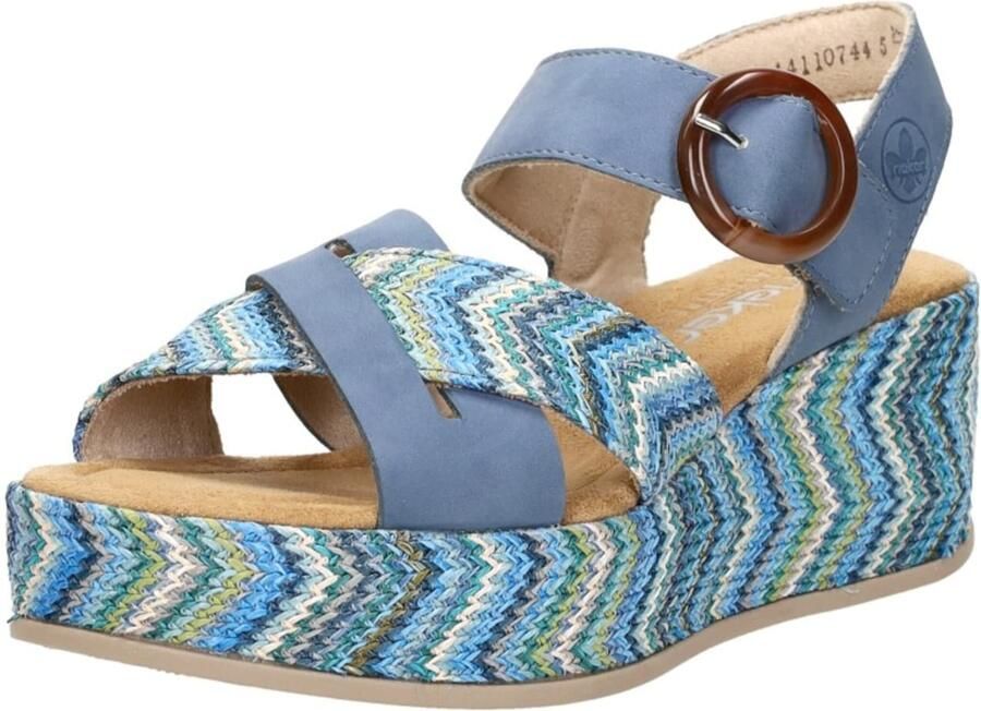Rieker Sandalen Hak Sandalen Hak blauw - Foto 5