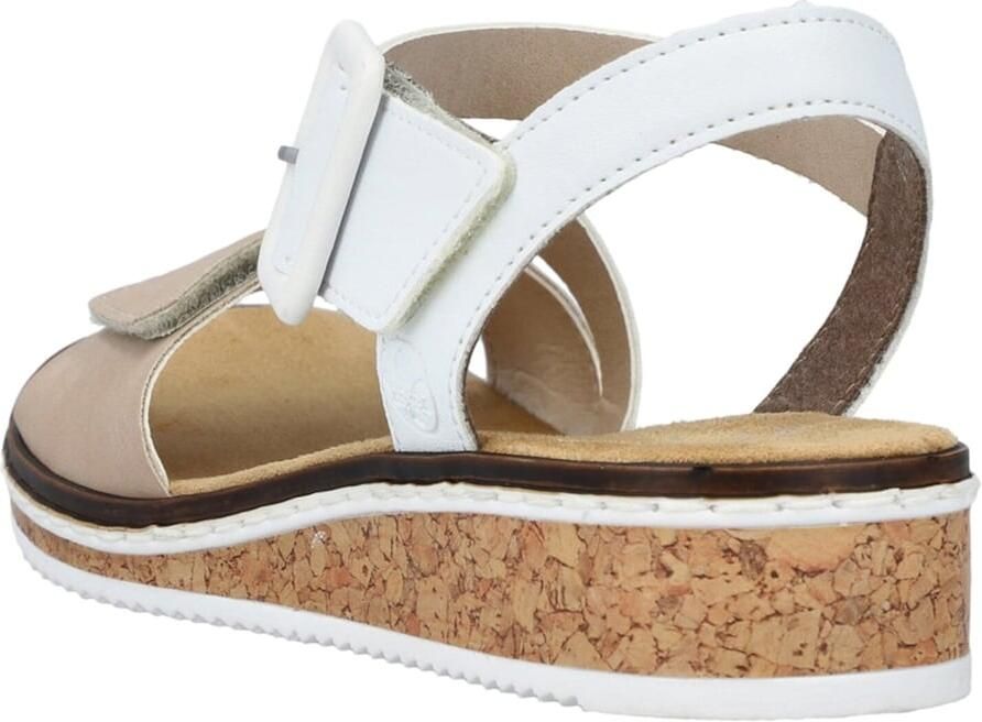 Rieker Sandalen zomerschoen sandaal sleehak met asymmetrische bandjes - Foto 4