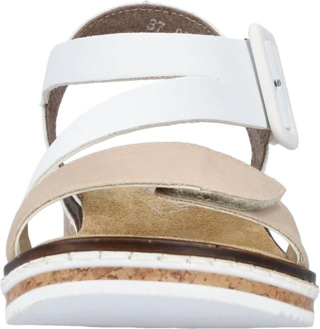 Rieker Sandalen zomerschoen sandaal sleehak met asymmetrische bandjes - Foto 6