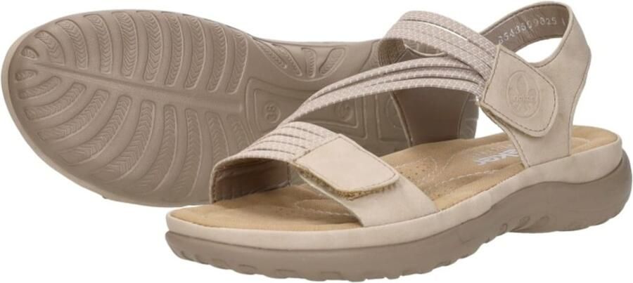 Rieker Sandalen zomerschoen sandaal sleehak met elastieken - Foto 8