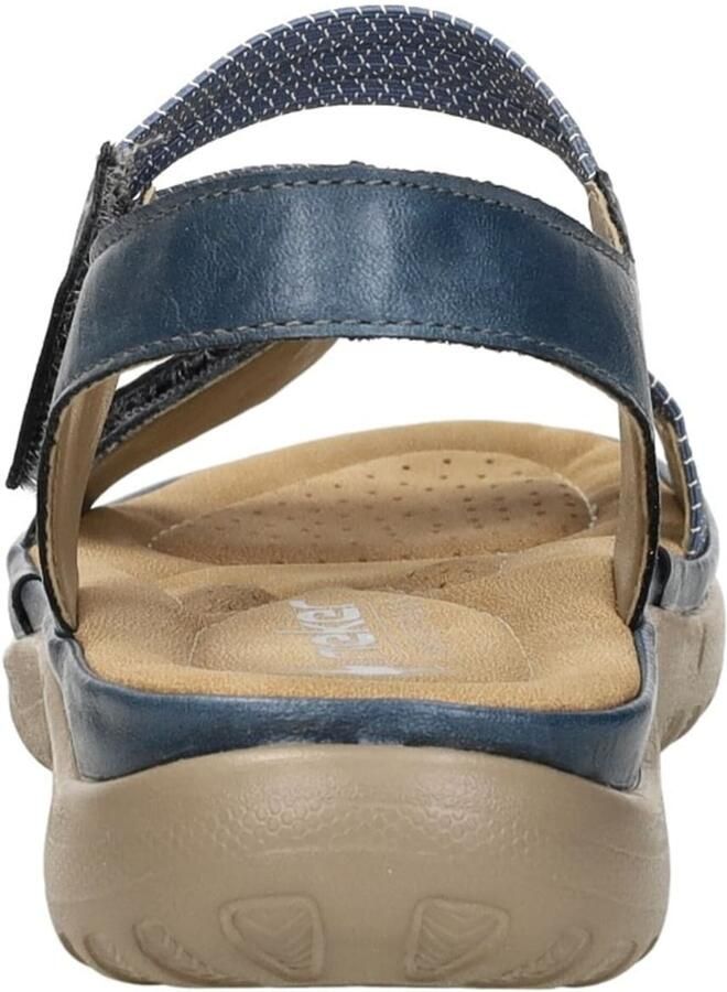 Rieker Blauwe Comfort Sandaal met Klittenbandsluiting Blue Dames - Foto 8