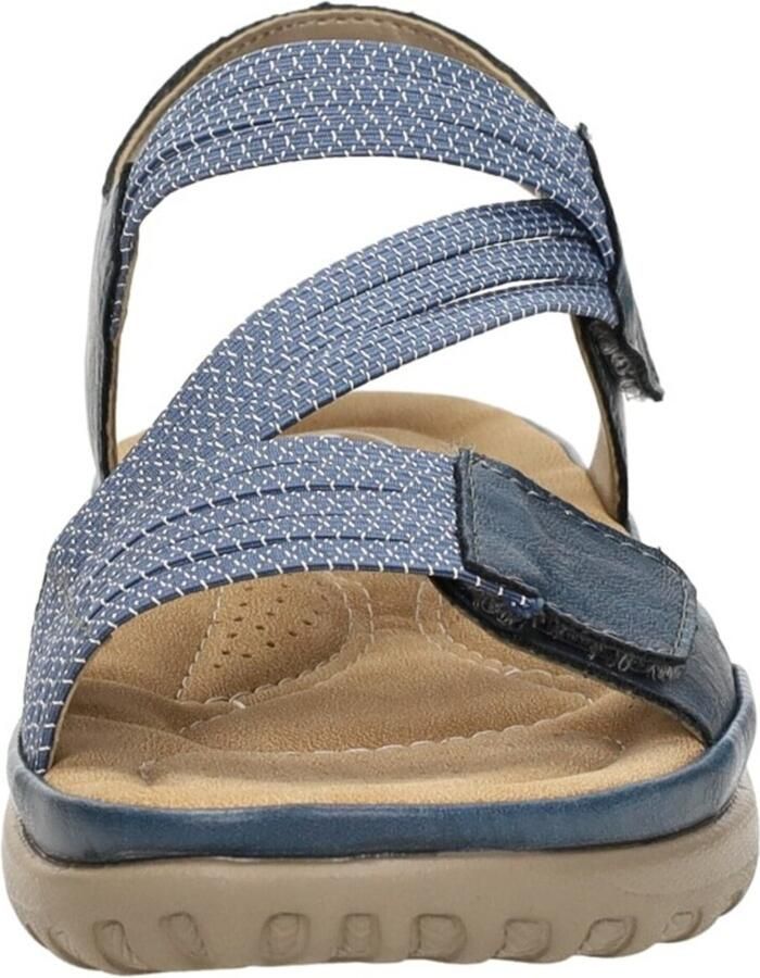 Rieker Blauwe Comfort Sandaal met Klittenbandsluiting Blue Dames - Foto 3