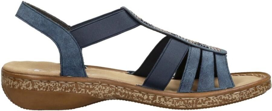 Rieker Sandalen Plat Sandalen Plat Blauw - Foto 7