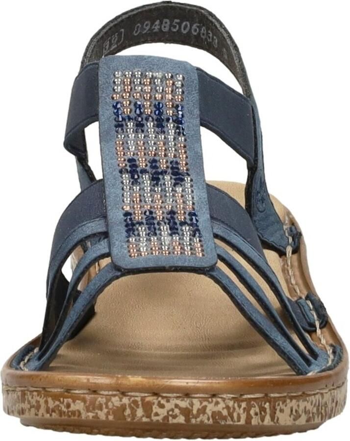 Rieker Sandalen Plat Sandalen Plat Blauw - Foto 4