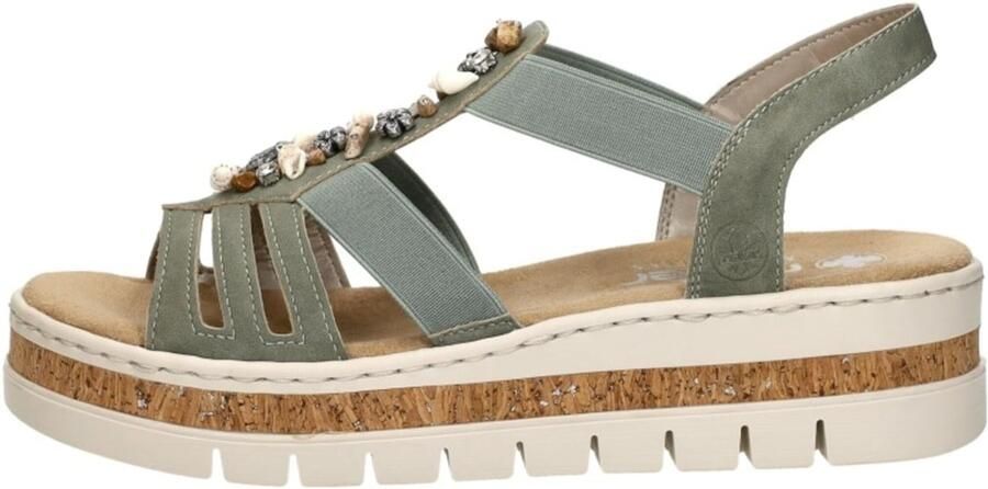 Rieker Sandalen F-Leest groen Synthetisch