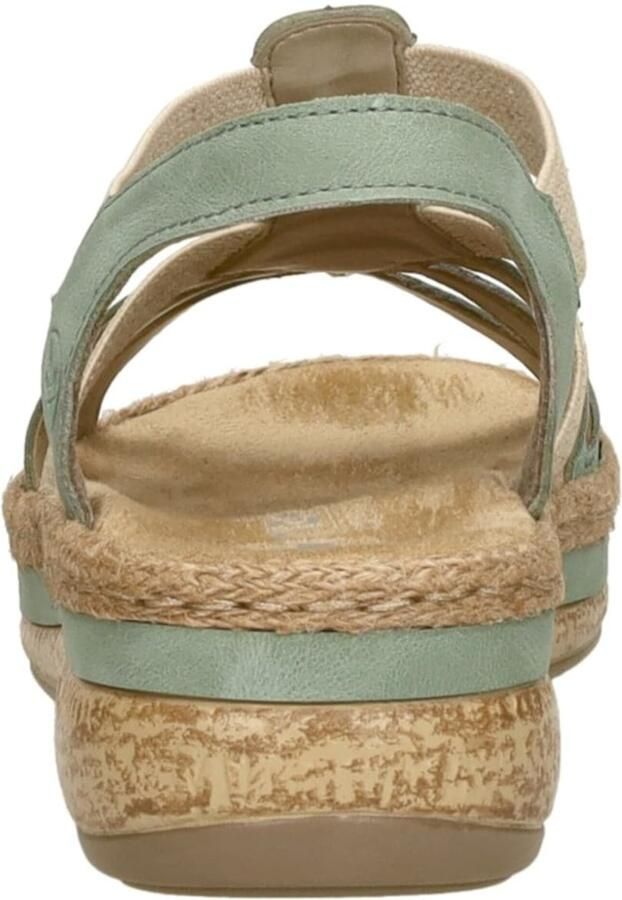 Rieker Mintgroene Sandaal met Kralen en Plateauzool Multicolor Dames - Foto 4