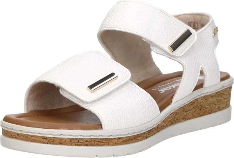 Rieker Sandalen Plat Sandalen Plat wit - Foto 3