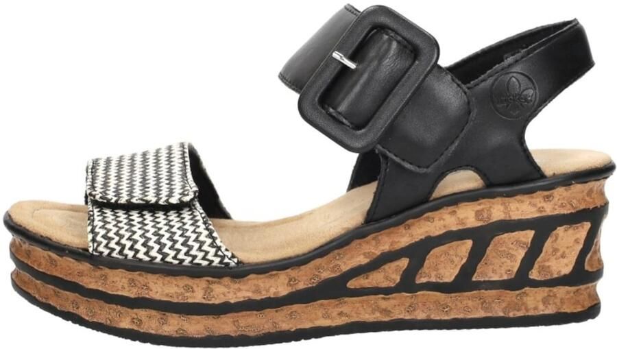 Rieker Sandalen met sleehak 68172-00 - Foto 7